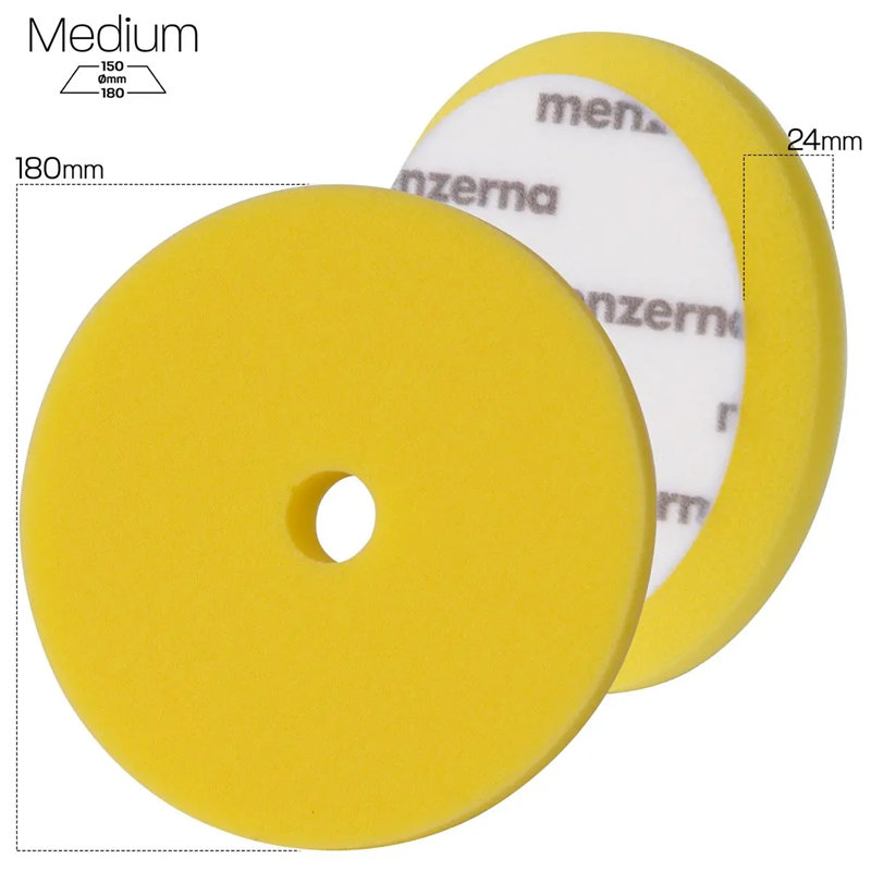 Menzerna Medium Cut Premium Pad - 180 mm - Gelb